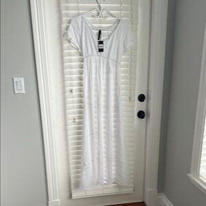 Elegant White swim beach cover up